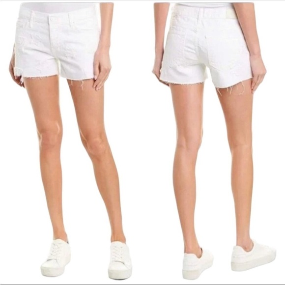 Rails White Logan Distressed Denim Shorts - Picture 1 of 10